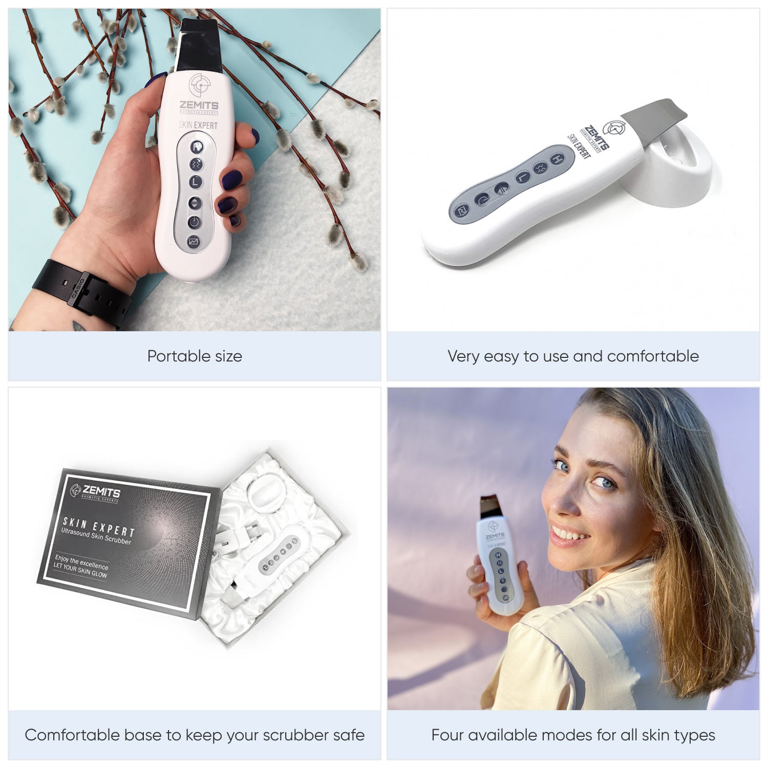 Zemits Skin Expert Ultrasound Skin Scrubber